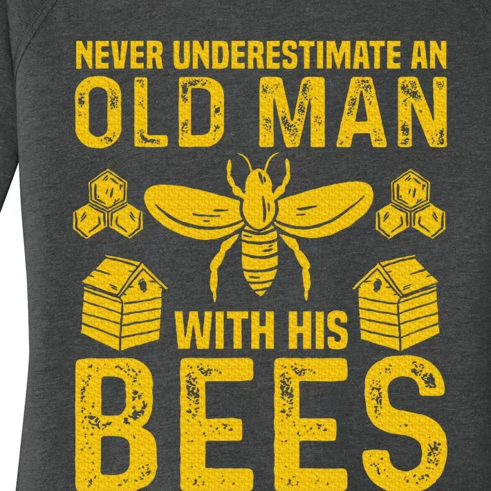 Apiary Bee Keeper An Old Man With His Bees Beekeeping Women's Perfect Tri Tunic Long Sleeve Shirt