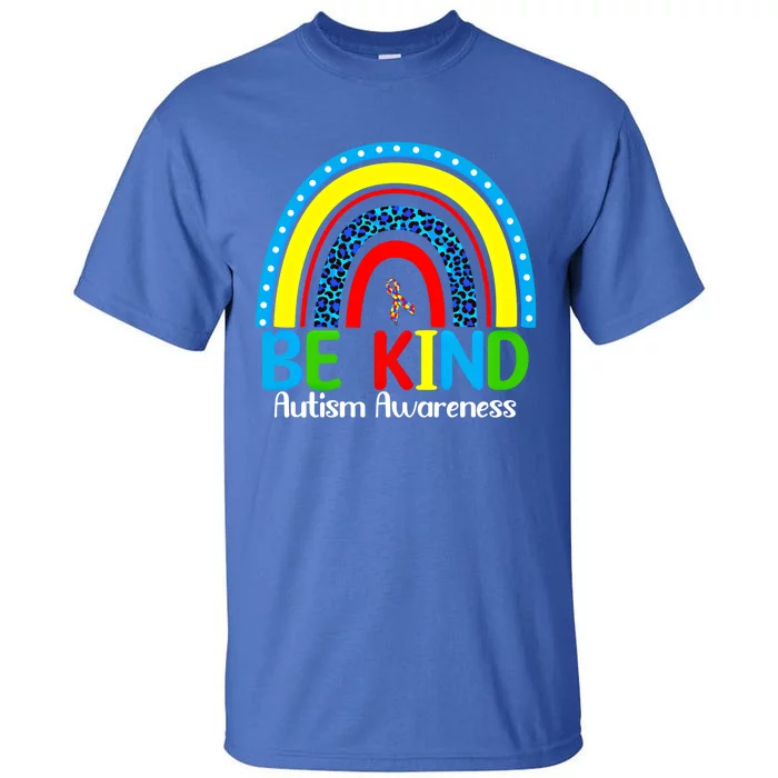 Autism Be Kind Rainbow Kindness Autism Awareness Month Gift Tall T-Shirt