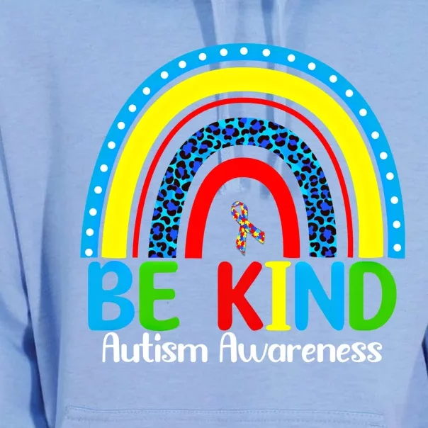 Autism Be Kind Rainbow Kindness Autism Awareness Month Gift Unisex Surf Hoodie