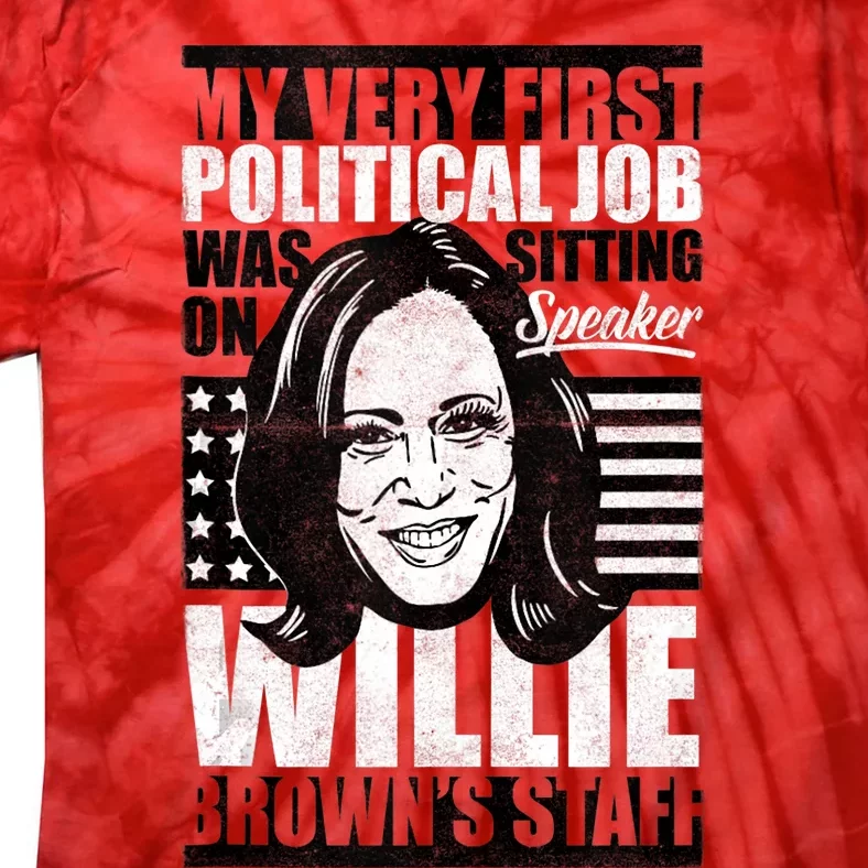 Anti Biden Kamala Harris First Job Willie Brown Female Vp Tie-Dye T-Shirt