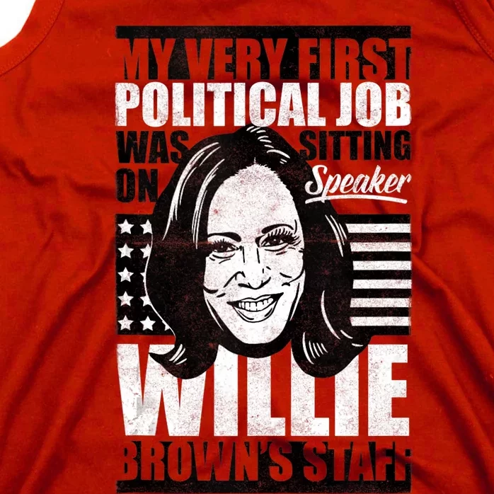 Anti Biden Kamala Harris First Job Willie Brown Female Vp Tank Top