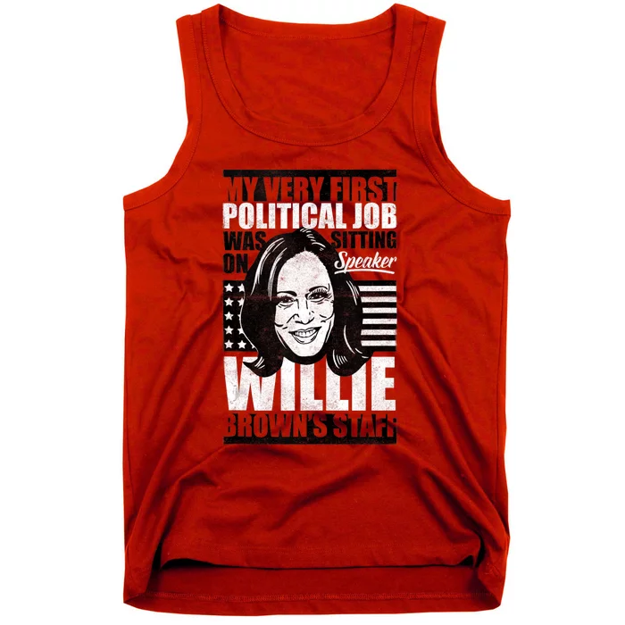 Anti Biden Kamala Harris First Job Willie Brown Female Vp Tank Top