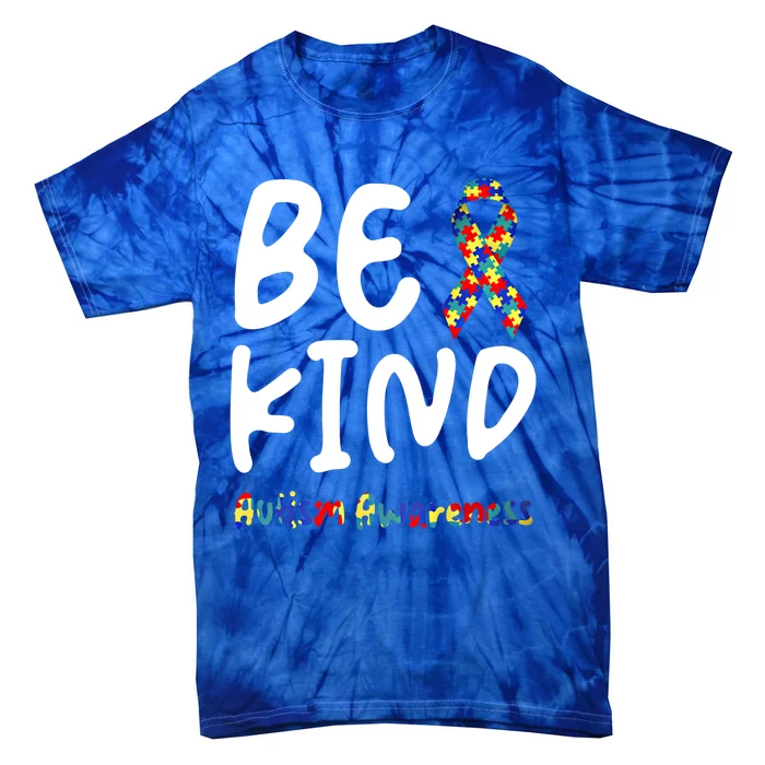 Autism Be Kind Be Kind Autism Awareness Cute Gift Tie-Dye T-Shirt