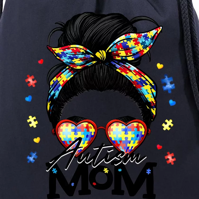 Autism Be Kind Autism Awareness For Autism Mom Drawstring Bag