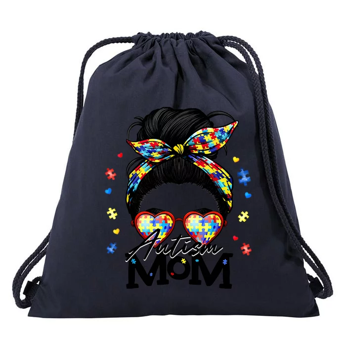 Autism Be Kind Autism Awareness For Autism Mom Drawstring Bag