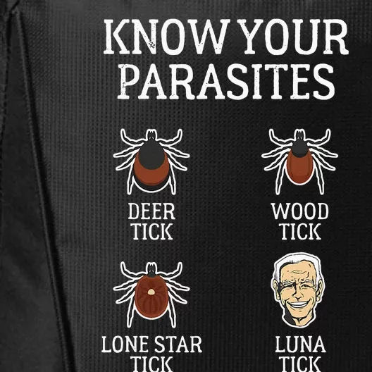 Anti Biden Know Your Parasites Lunatic Impeach Joe Biden City Backpack