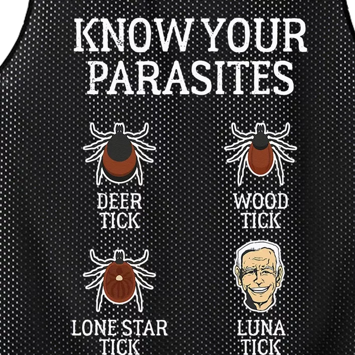 Anti Biden Know Your Parasites Lunatic Impeach Joe Biden Mesh Reversible Basketball Jersey Tank