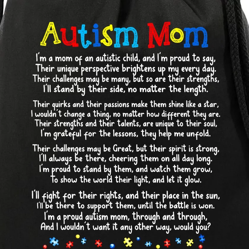 Autism Be Kind Autism Awareness For Autism Mom Drawstring Bag