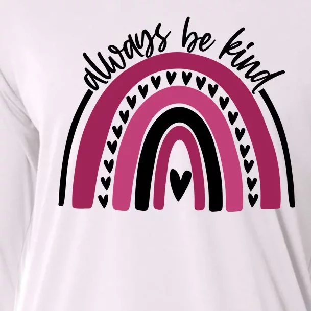 Always Be Kind Inspirational Rainbow Cooling Performance Long Sleeve Crew