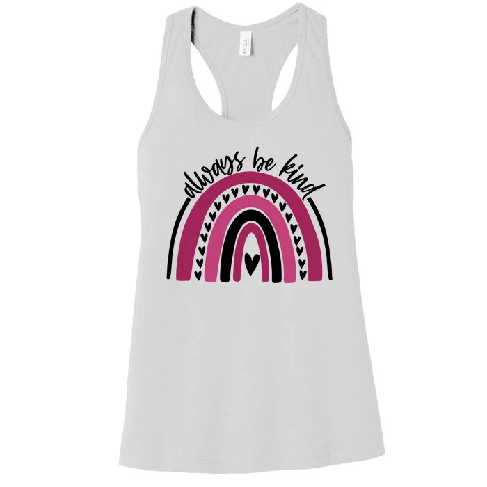 Always Be Kind Inspirational Rainbow Women's Racerback Tank