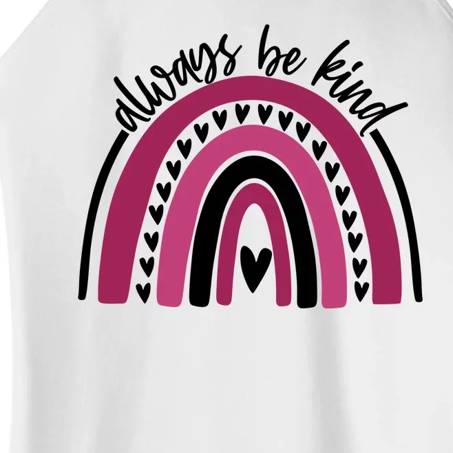 Always Be Kind Inspirational Rainbow Women’s Perfect Tri Rocker Tank