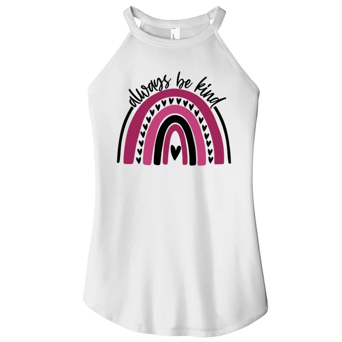 Always Be Kind Inspirational Rainbow Women’s Perfect Tri Rocker Tank