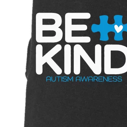 Autism Be Kind Women Be Kind Autism Awareness Doggie 3-End Fleece Hoodie