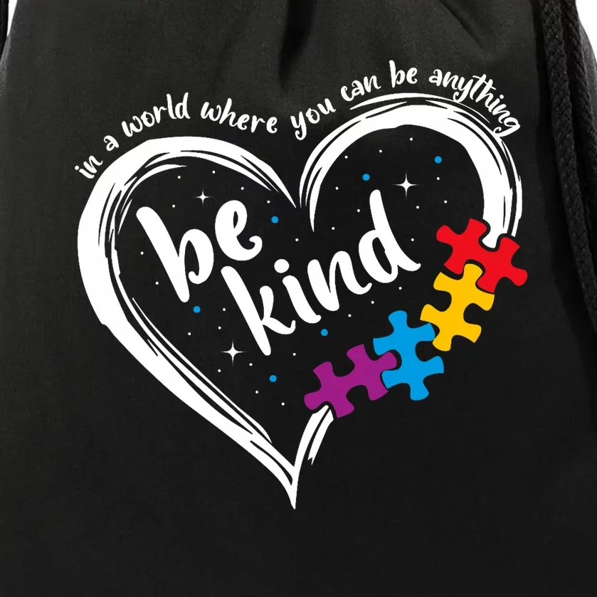 Autism Be Kind Blue Be Kind Autism Awareness Drawstring Bag