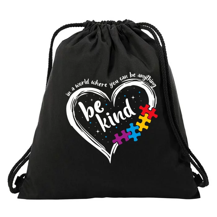 Autism Be Kind Blue Be Kind Autism Awareness Drawstring Bag