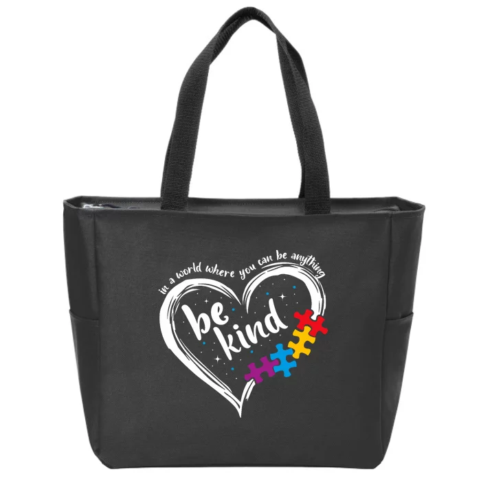 Autism Be Kind Blue Be Kind Autism Awareness Zip Tote Bag