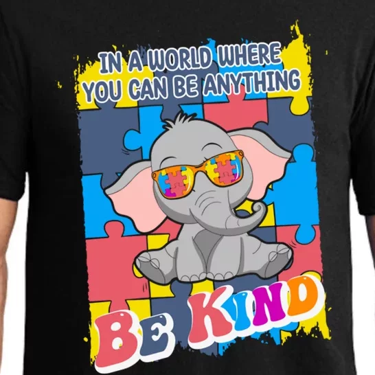 Autism Be Kind Elephant Puzzle Autism Awareness Gift Pajama Set