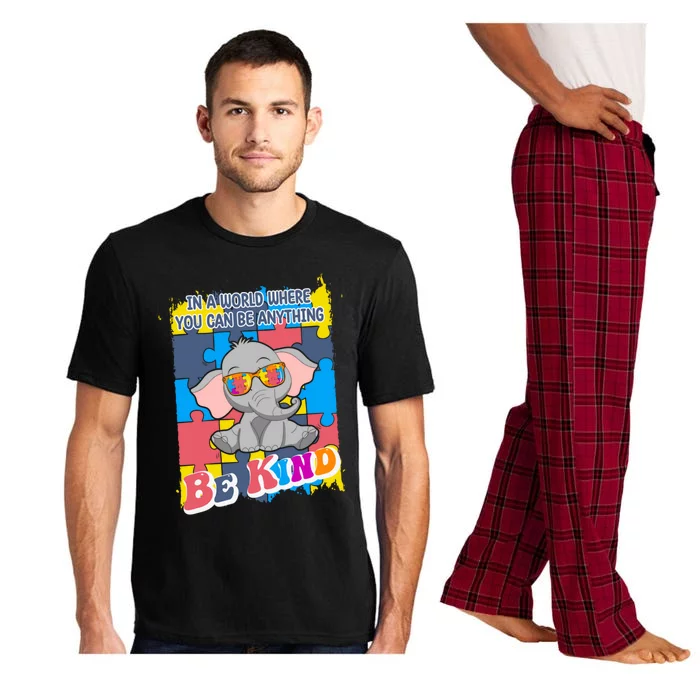 Autism Be Kind Elephant Puzzle Autism Awareness Gift Pajama Set