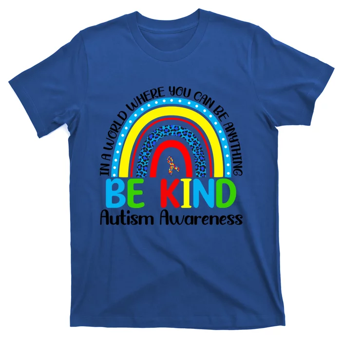 Autism Be Kind Rainbow Kindness Autism Awareness Month Gift T-Shirt