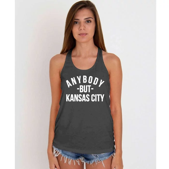 Anybody But Kansas City Women's Knotted Racerback Tank