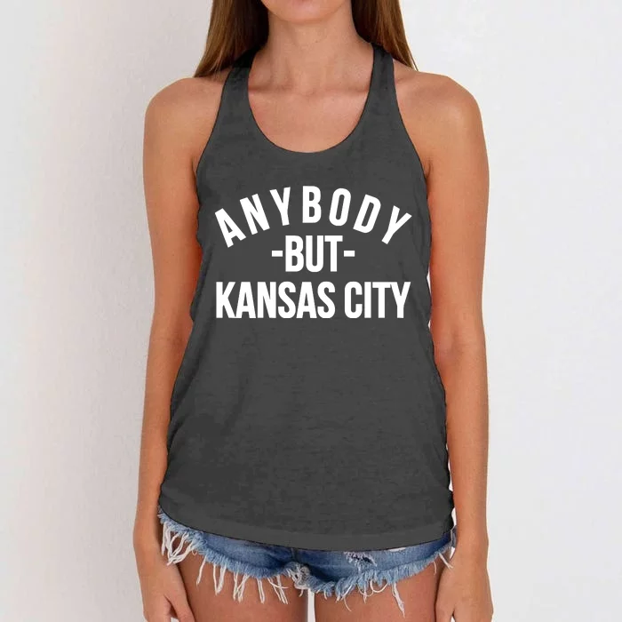 Anybody But Kansas City Women's Knotted Racerback Tank