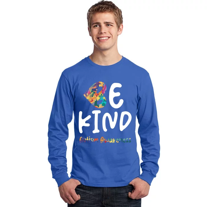 Autism Be Kind Be Kind Autism Awareness Gift Tall Long Sleeve T-Shirt