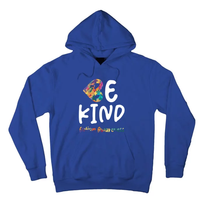 Autism Be Kind Be Kind Autism Awareness Gift Tall Hoodie