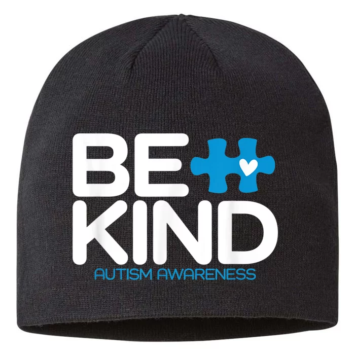 Autism Be Kind Shirt Wo m.e.n K.i.d.s Be Kind Autism Awareness 8 1/2in Sustainable Knit Beanie