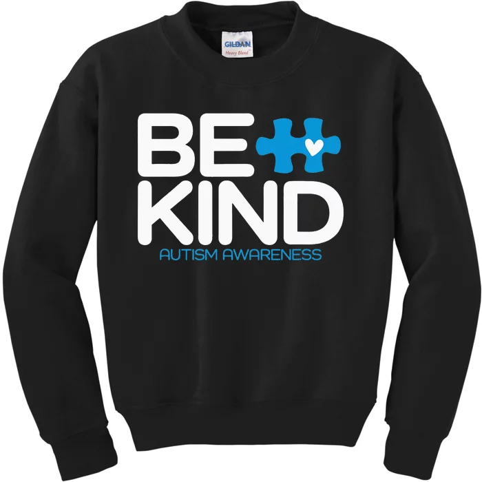 Autism Be Kind  Be Kind Autism Awareness Kids Sweatshirt