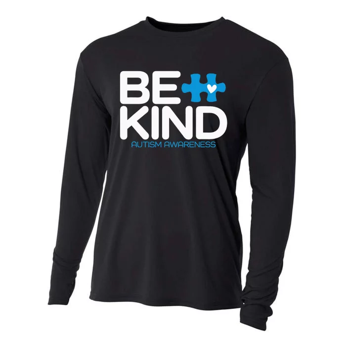 Autism Be Kind  Be Kind Autism Awareness Cooling Performance Long Sleeve Crew