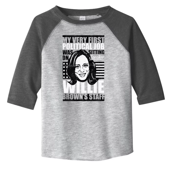 Anti Biden Kamala Harris First Job Willie Brown Female Vp Toddler Fine Jersey T-Shirt