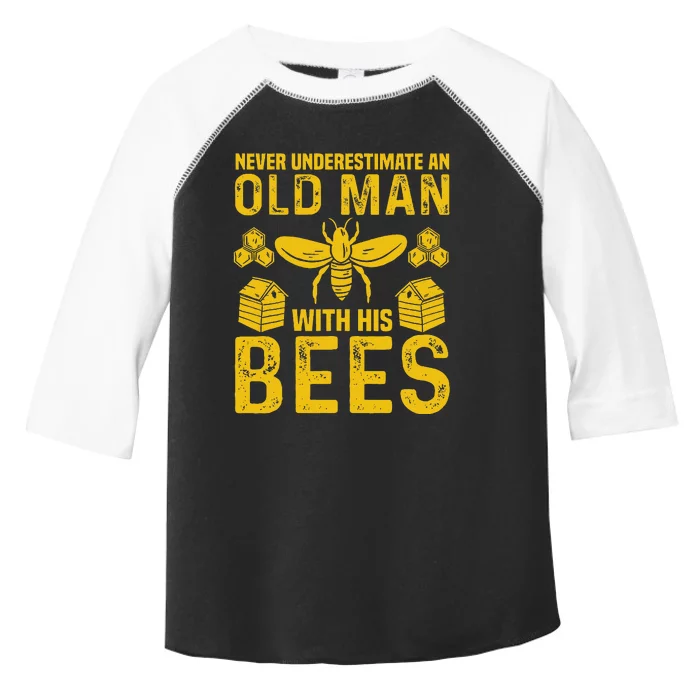 Apiary Bee Keeper An Old Man With His Bees Beekeeping Toddler Fine Jersey T-Shirt