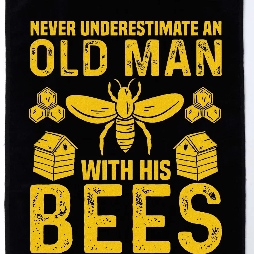 Apiary Bee Keeper An Old Man With His Bees Beekeeping Platinum Collection Golf Towel