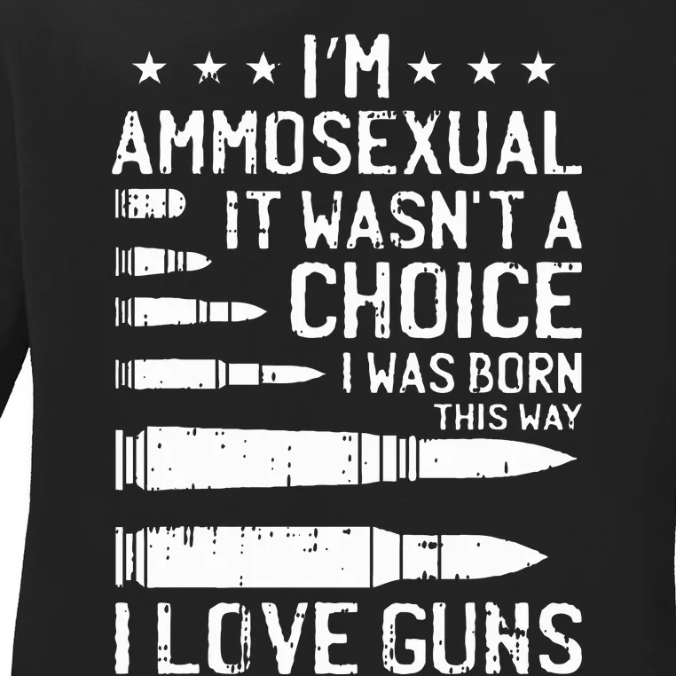 Ammosexual Bullets Love Pro Gun Lover Cool Enthusiast Gifts Ladies Long Sleeve Shirt