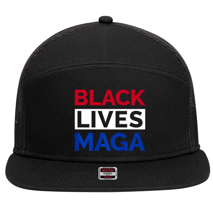 America Black Lives Maga 7 Panel Mesh Trucker Snapback Hat