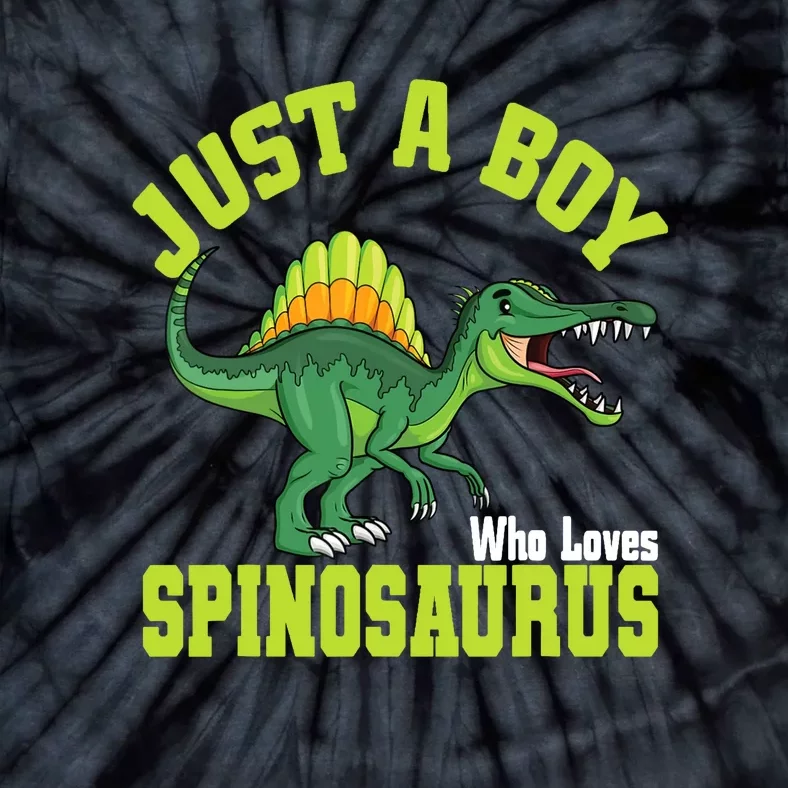 A Boy Loves Spinosaurus Tie-Dye T-Shirt