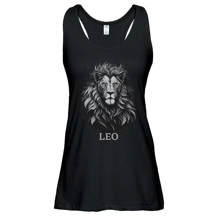 August Birthday Leo Lion Pride Graphic Zodiac Ladies Essential Flowy Tank