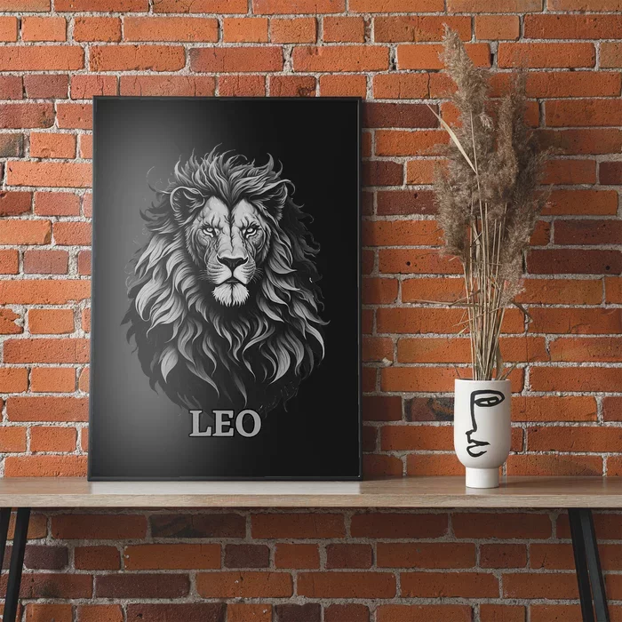 August Birthday Leo Lion Pride Graphic Zodiac Poster