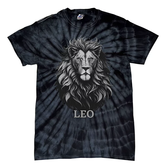 August Birthday Leo Lion Pride Graphic Zodiac Tie-Dye T-Shirt