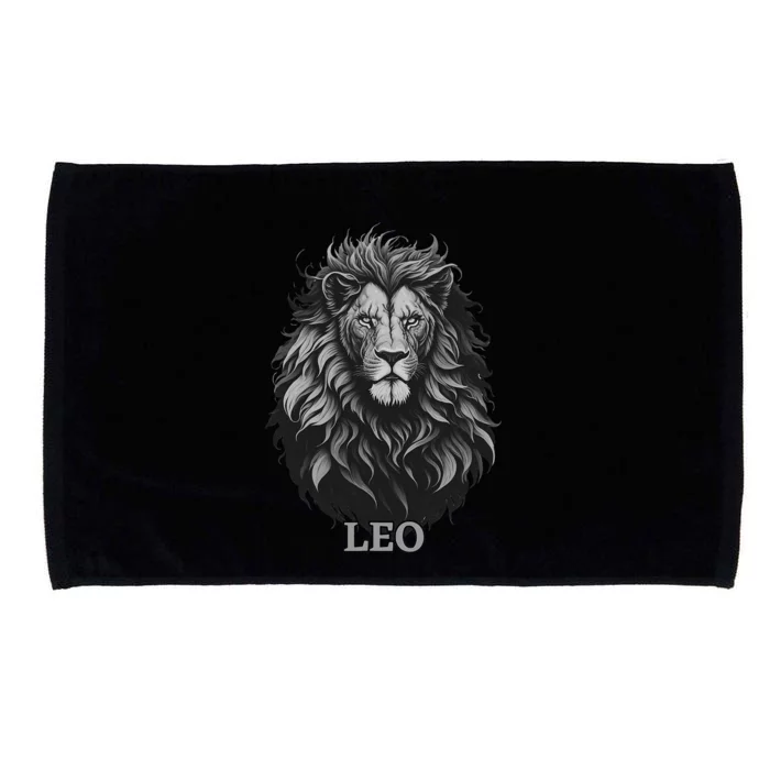 August Birthday Leo Lion Pride Graphic Zodiac Microfiber Hand Towel