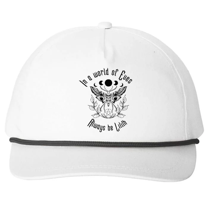 Always Be Lilith Pagan Goddess Never Eve Occult Witchy Snapback Five-Panel Rope Hat