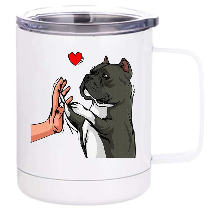 American Bully Love Cute Dog Mom Funny Front & Back 12oz Stainless Steel Tumbler Cup