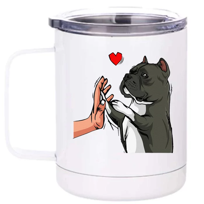 American Bully Love Cute Dog Mom Funny Front & Back 12oz Stainless Steel Tumbler Cup