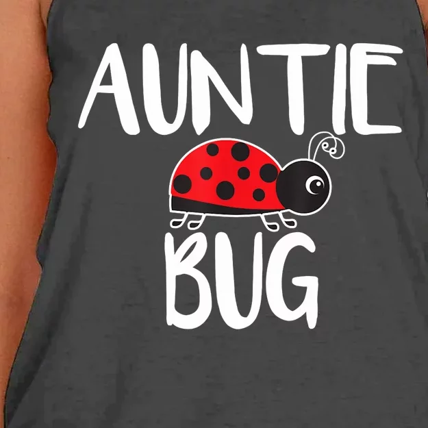 Auntie Bug Ladybug Aunt Funny Women's Knotted Racerback Tank