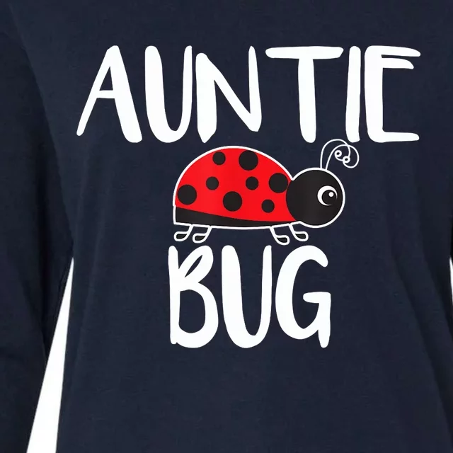 Auntie Bug Ladybug Aunt Funny Womens Cotton Relaxed Long Sleeve T-Shirt