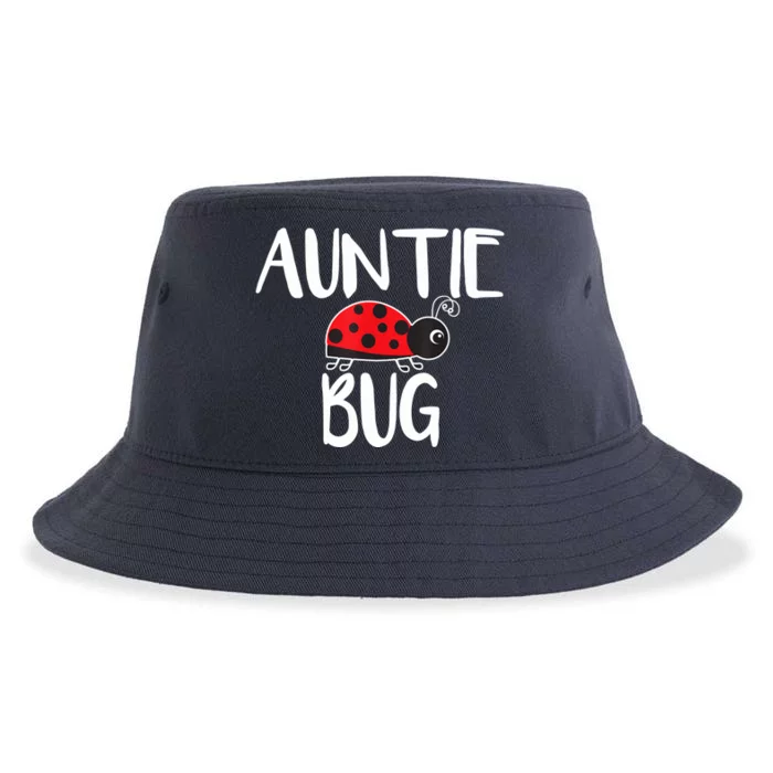 Auntie Bug Ladybug Aunt Funny Sustainable Bucket Hat