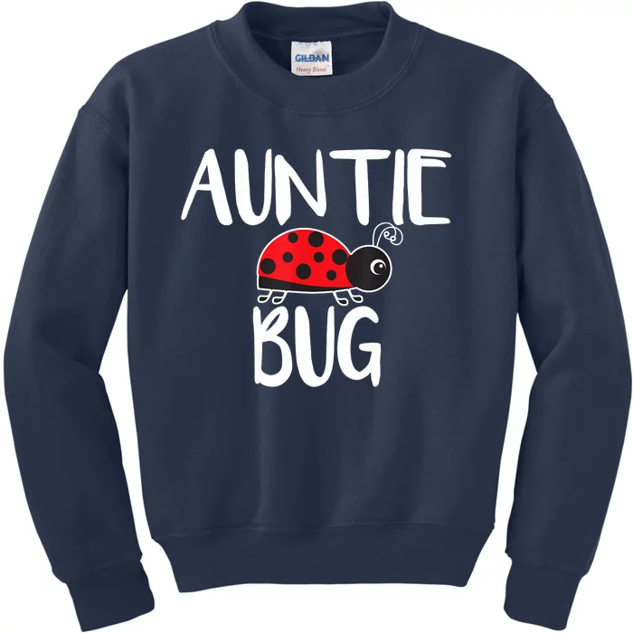 Auntie Bug Ladybug Aunt Funny Kids Sweatshirt