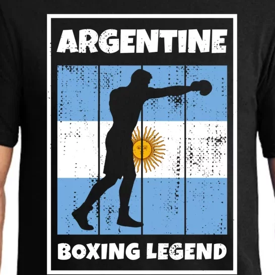 Argentine Boxing Legend With Flag For Argentina Boxer Gift Pajama Set