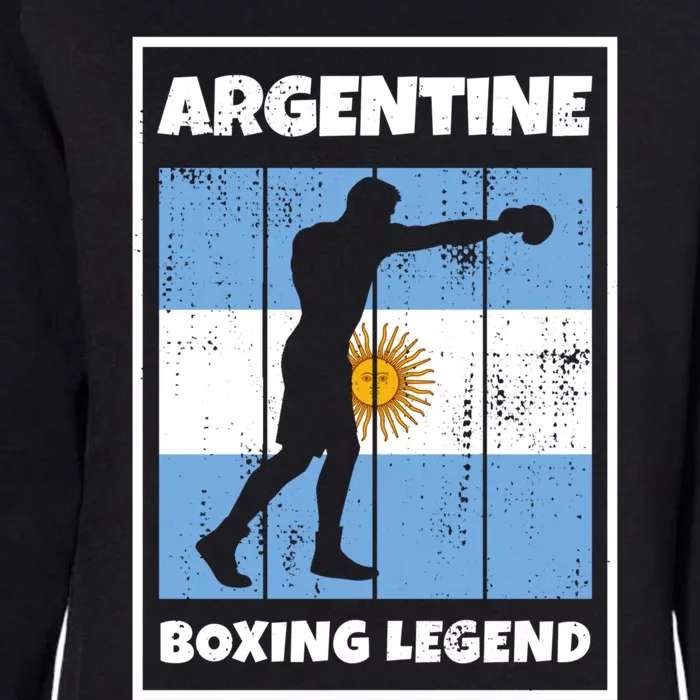 Argentine Boxing Legend With Flag For Argentina Boxer Gift Womens California Wash Sweatshirt