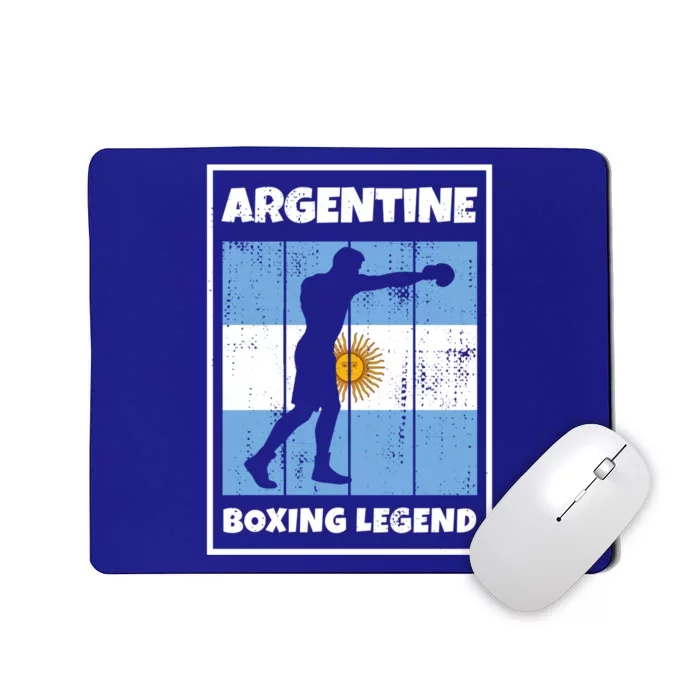 Argentine Boxing Legend With Flag For Argentina Boxer Gift Mousepad